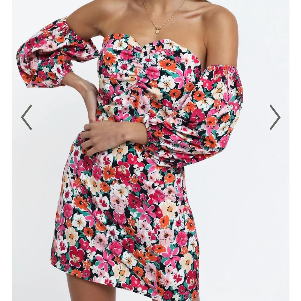 DAKOTA DRESS IN PINK FLORAL - L - Picture 2 of 6